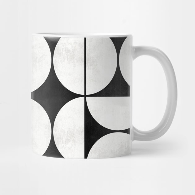 Mid-Century Modern Pattern No.2 - Black and White Concrete by ZoltanRatko